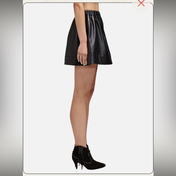 Iro Black Leather Mini Skirt - Picture 2 of 9